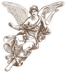 Beautiful Angel Muse Illustration Sticker
