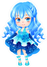 Beautiful Anime Chibi Zodiac Girl Sticker