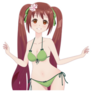 Beautiful Anime Manga Girl In Swimsuit Bikini sticker