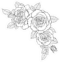 Beautiful Black And White Bouquet Rose Sticker