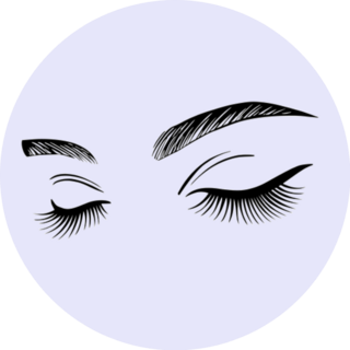 Beautiful Black Eyes With Lashes And Brows Sticker