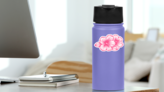 Beautiful Blooming Flower Hibiscus Sticker on a Water Bottle (New) example