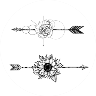 Beautiful Boho Elements In Two Arrows Sticker