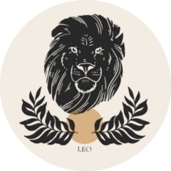 Beautiful Boho Style Lion Illustration Sticker