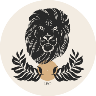 Beautiful Boho Style Lion Illustration Sticker