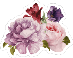 Beautiful Bouquet of Roses Flower Stickers