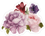 Beautiful Bouquet of Roses Flower Stickers