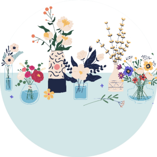 Beautiful Bouquets Of Cut Meadow And Garden Flowers Florist Sticker