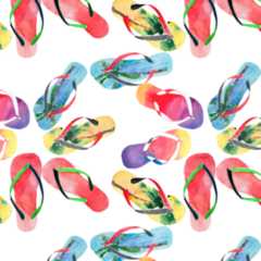 Beautiful Bright Flip Flop Pattern Sticker