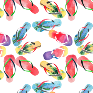 Beautiful Bright Flip Flop Pattern Sticker