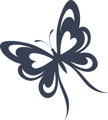 Beautiful Butterfly With Heart Wings Sticker