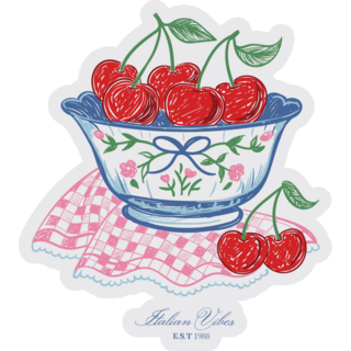 Beautiful Cherry Bowl Sticker