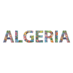 Beautiful Country Algeria Lettering Sticker