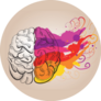 Beautiful Creativity Brain Sticker