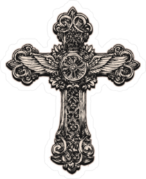 Beautiful Detailed Cross Sticker