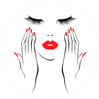 Beautiful Face With Red Lips Sticker