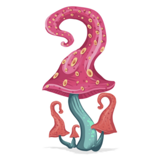 Beautiful Fantasy Mushrooms Magic Sticker