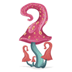 Beautiful Fantasy Mushrooms Magic Sticker
