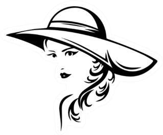 Beautiful Fashionable Large Hat Sticker