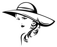 Beautiful Fashionable Large Hat Sticker