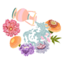 Beautiful Floral Aquarius Water Bearer Illustration Sticker