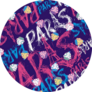 Beautiful French Pattern Paris Lettering Sticker