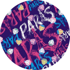 Beautiful French Pattern Paris Lettering Sticker