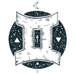 Beautiful Gemini Zodiac In The Night Sky Sticker