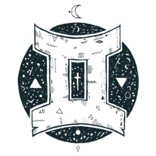 Beautiful Gemini Zodiac In The Night Sky Sticker