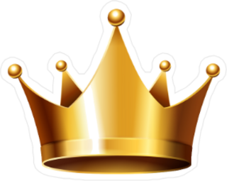 Beautiful Gold Crown Sticker