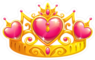 Beautiful Golden Princess Crown Sticker