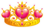 Beautiful Golden Princess Crown Sticker