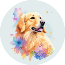 Beautiful Golden Retriever Sticker