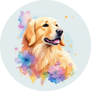 Beautiful Golden Retriever Sticker