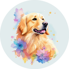Beautiful Golden Retriever Sticker