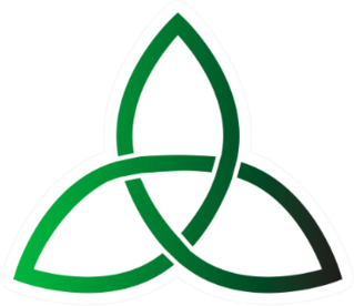 Beautiful Green Celtic Trinity Knot Sticker