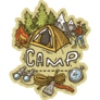 Beautiful Hand- Drawn Camp Sticker