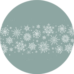 Beautiful Hand Drawn Snowflakes On Pale Background Sticker