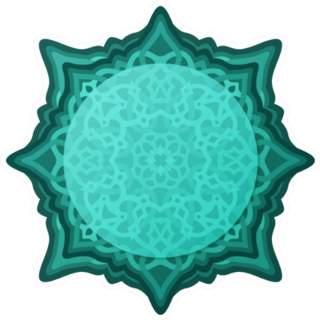 Beautiful Illustration In Blue Celtic Knots Sticker