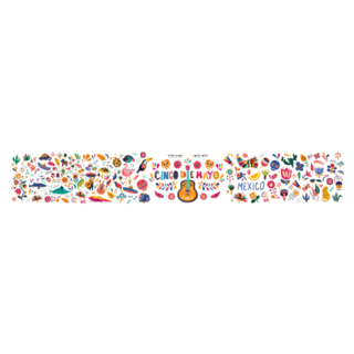 Beautiful Illustration Mexican Cinco De Mayo Symbols Sticker