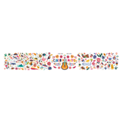 Beautiful Illustration Mexican Cinco De Mayo Symbols Sticker