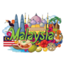 Beautiful Illustration Of Malaysian Culture Sticker