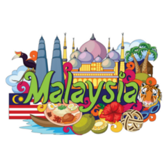 Beautiful Illustration Of Malaysian Culture Sticker