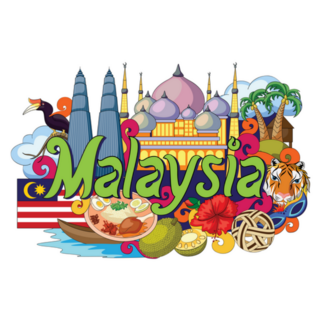 Beautiful Illustration Of Malaysian Culture Sticker