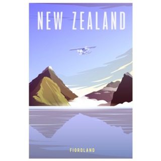 Beautiful Landscape New  Zealand Poster Sticker