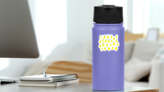 Beautiful Lemon Pattern Sticker on a Water Bottle (New) example