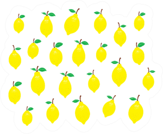 Beautiful Lemon Pattern Sticker