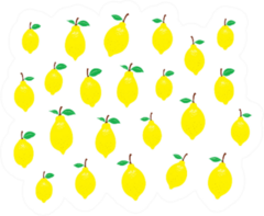 Beautiful Lemon Pattern Sticker