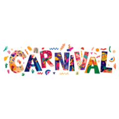 Beautiful Lettering For Brazil Carnival Sticker