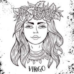 Beautiful Line Art Virgo Sticker